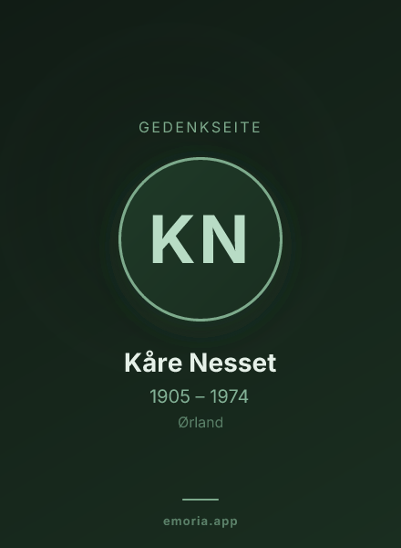 Gedenkportrait von Kåre Nesset