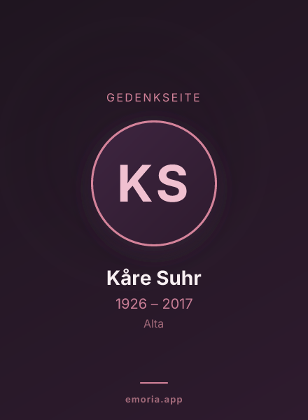 Gedenkportrait von Kåre Suhr