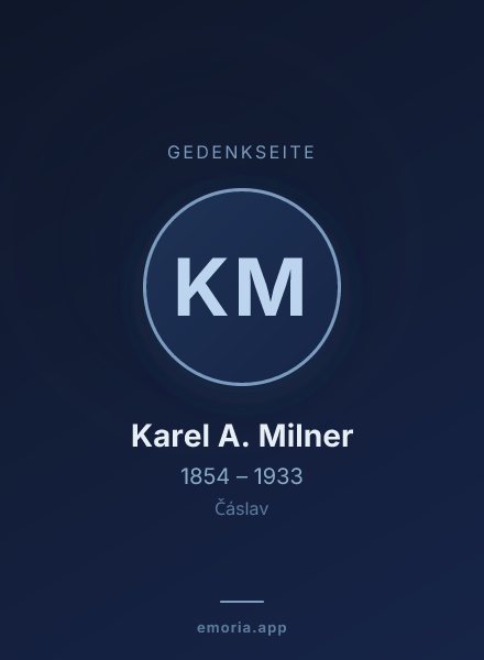 Gedenkportrait von Karel A. Milner