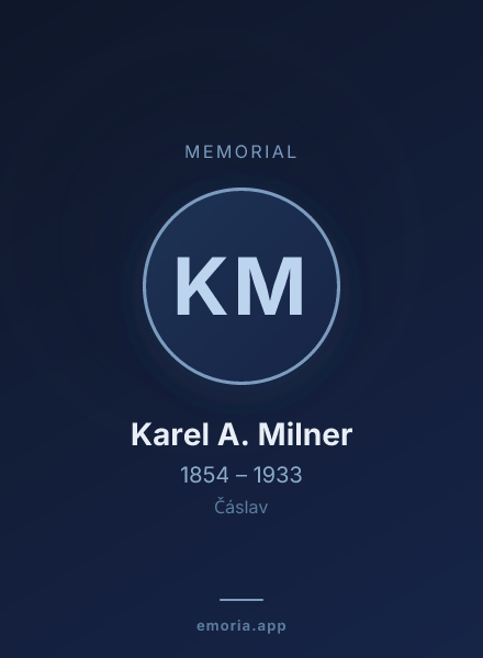 Memorial portrait of Karel A. Milner