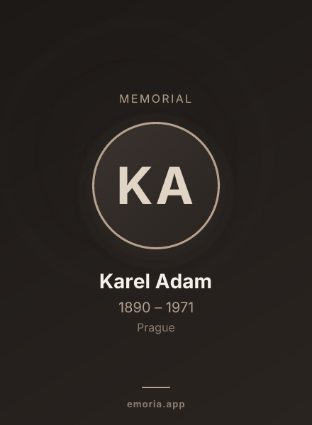 Memorial portrait of Karel Adam
