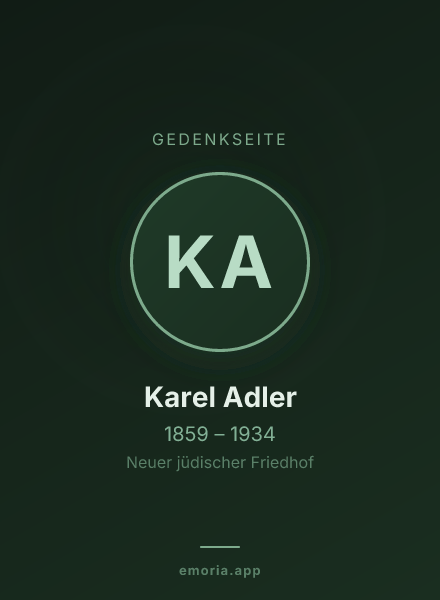 Gedenkportrait von Karel Adler