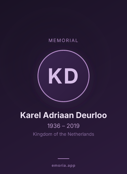 Memorial portrait of Karel Adriaan Deurloo