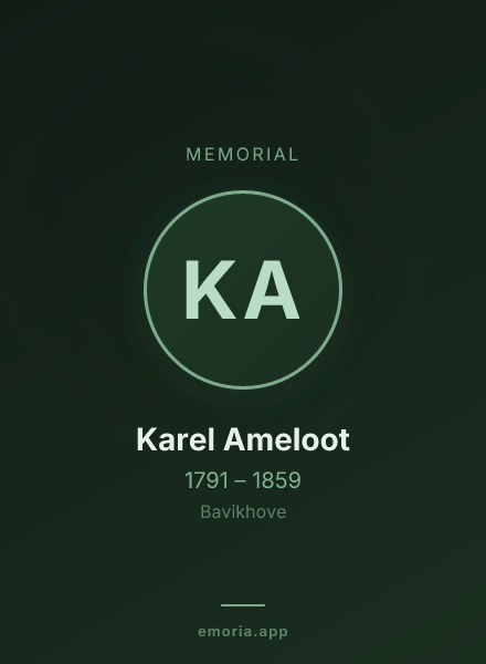 Memorial portrait of Karel Ameloot