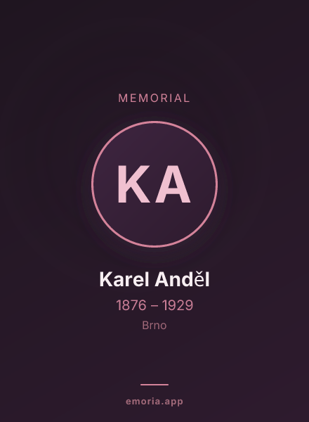 Memorial portrait of Karel Anděl