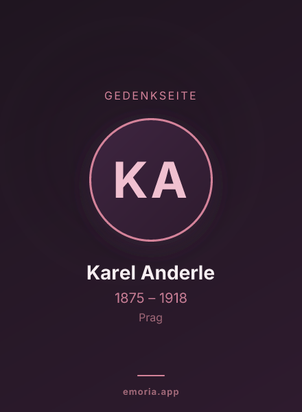 Gedenkportrait von Karel Anderle