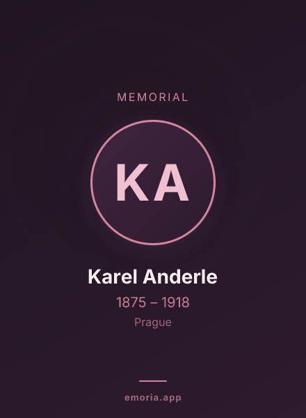 Memorial portrait of Karel Anderle