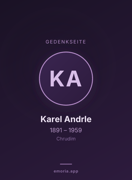 Gedenkportrait von Karel Andrle