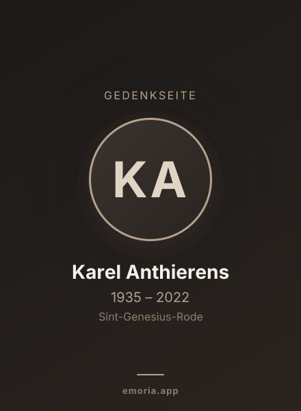 Gedenkportrait von Karel Anthierens