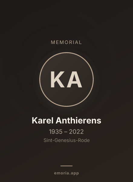 Memorial portrait of Karel Anthierens