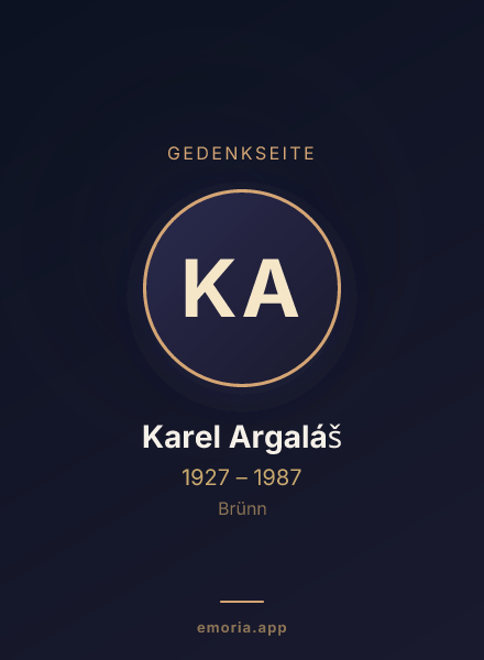Gedenkportrait von Karel Argaláš