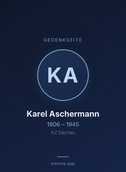 Gedenkportrait von Karel Aschermann
