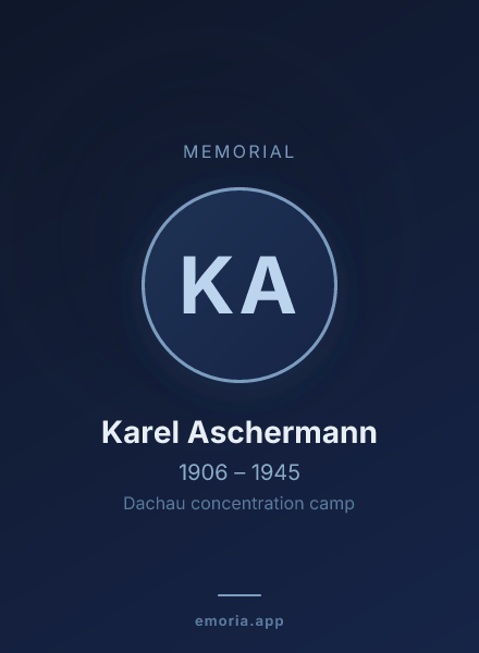 Memorial portrait of Karel Aschermann