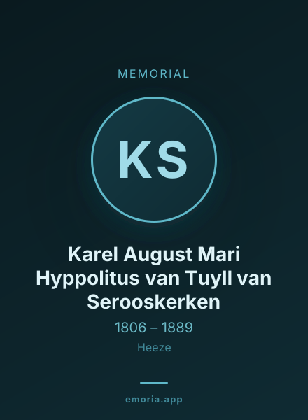 Memorial portrait of Karel August Mari Hyppolitus van Tuyll van Serooskerken