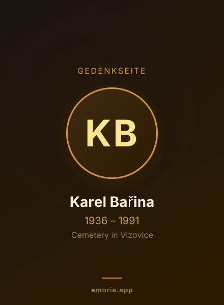 Gedenkportrait von Karel Bařina