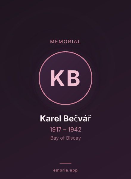 Memorial portrait of Karel Bečvář