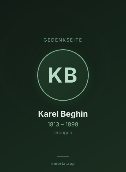Gedenkportrait von Karel Beghin