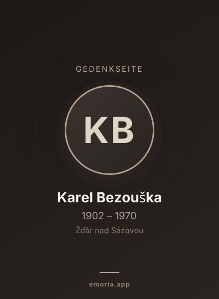 Gedenkportrait von Karel Bezouška