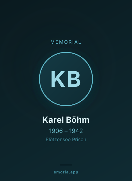 Memorial portrait of Karel Böhm
