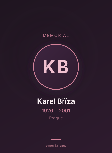 Memorial portrait of Karel Bříza