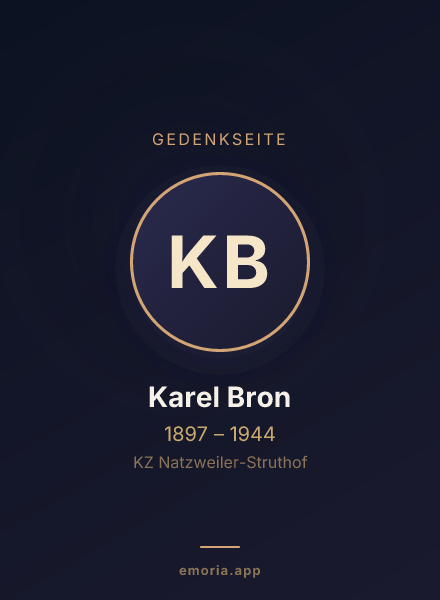 Gedenkportrait von Karel Bron