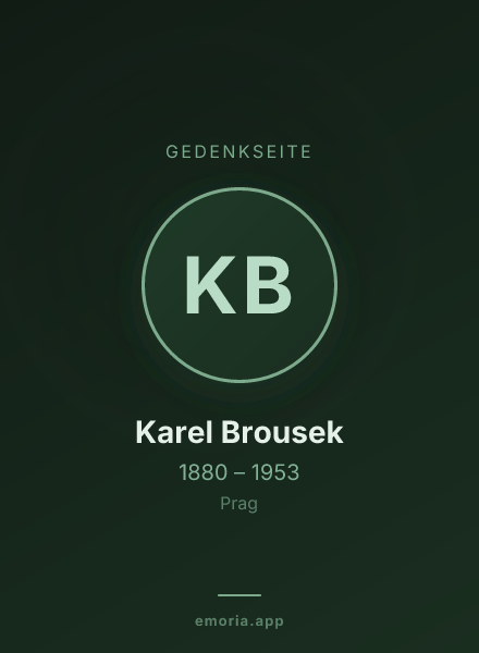 Gedenkportrait von Karel Brousek
