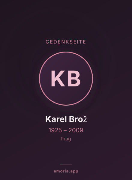 Gedenkportrait von Karel Brož