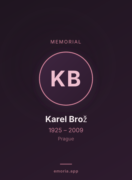 Memorial portrait of Karel Brož