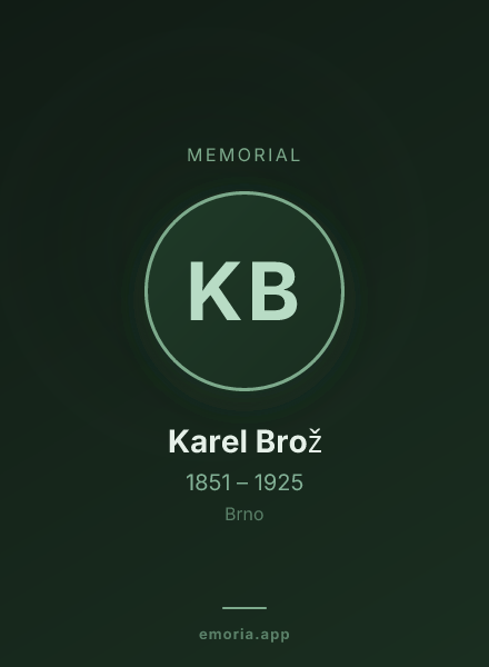 Memorial portrait of Karel Brož