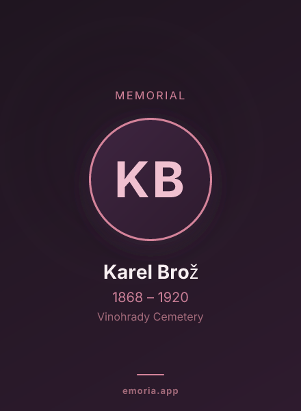 Memorial portrait of Karel Brož
