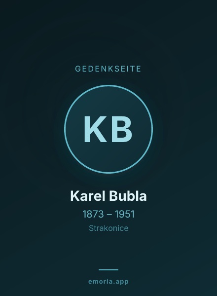 Gedenkportrait von Karel Bubla