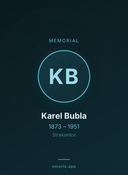 Memorial portrait of Karel Bubla