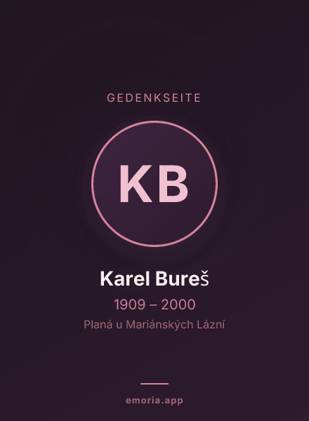 Gedenkportrait von Karel Bureš