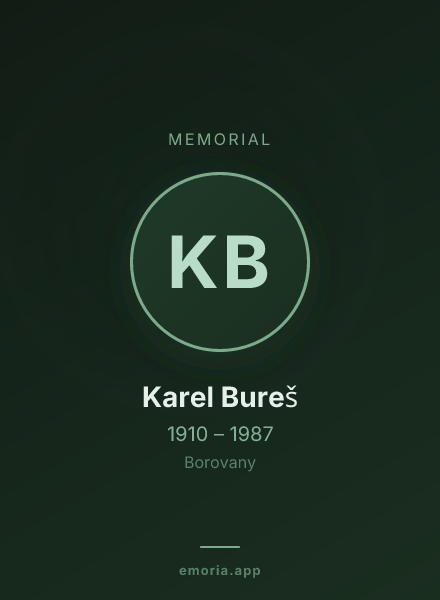 Memorial portrait of Karel Bureš