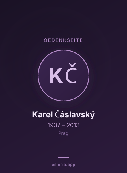 Gedenkportrait von Karel Čáslavský