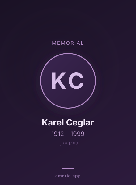 Memorial portrait of Karel Ceglar