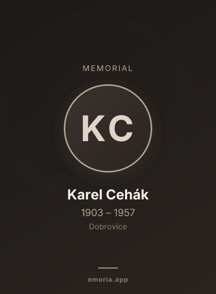Memorial portrait of Karel Cehák