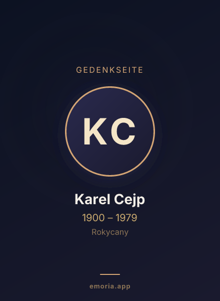 Gedenkportrait von Karel Cejp