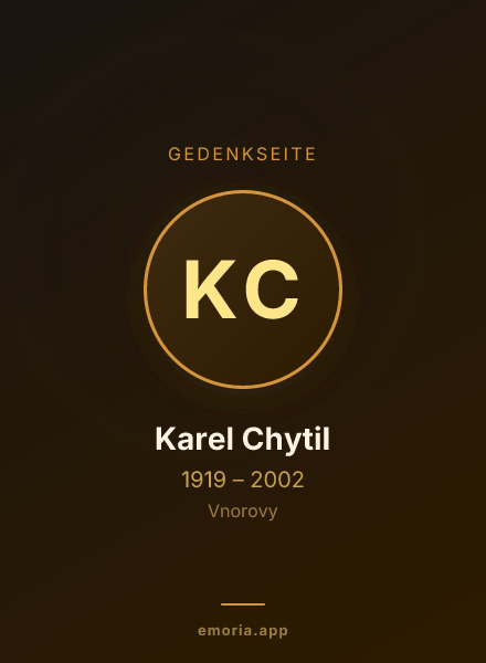 Gedenkportrait von Karel Chytil