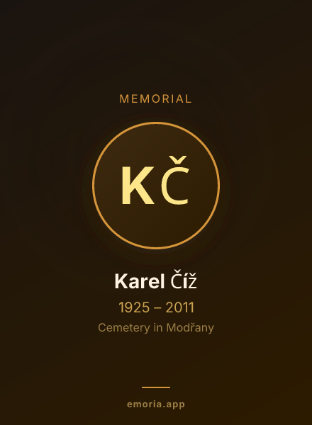 Memorial portrait of Karel Číž