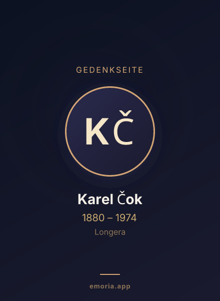 Gedenkportrait von Karel Čok