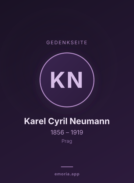 Gedenkportrait von Karel Cyril Neumann