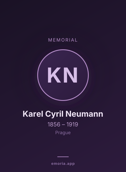 Memorial portrait of Karel Cyril Neumann