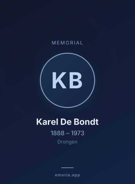 Memorial portrait of Karel De Bondt