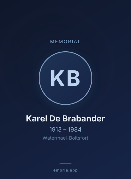 Memorial portrait of Karel De Brabander