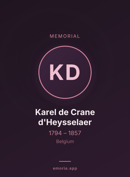 Memorial portrait of Karel de Crane d'Heysselaer