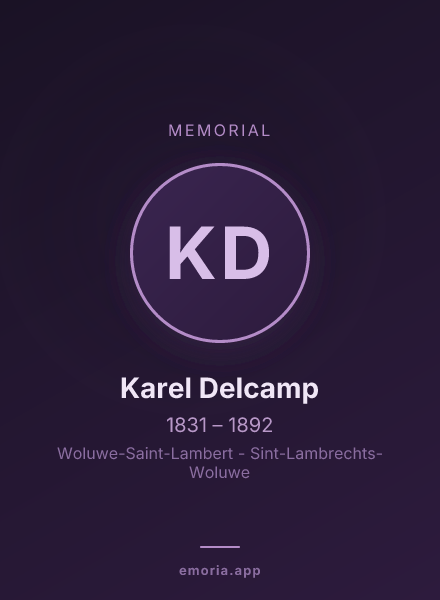 Memorial portrait of Karel Delcamp