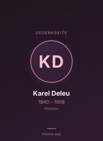 Gedenkportrait von Karel Deleu