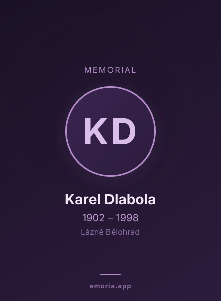 Memorial portrait of Karel Dlabola