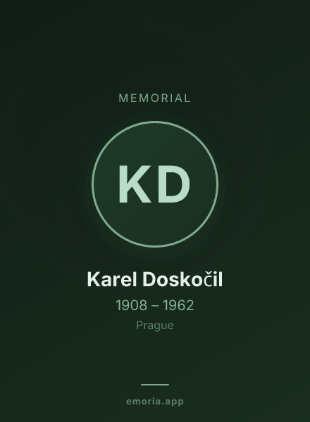 Memorial portrait of Karel Doskočil